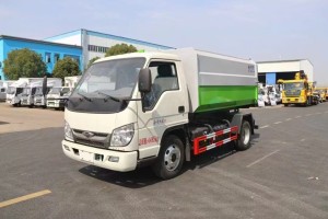 福田小卡蓝牌挂桶式垃圾车